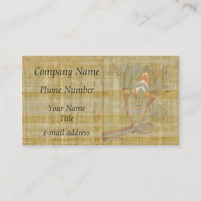 Carte De Visite Fleur-Papyrus de Lotus d'Egyptien (Devant)