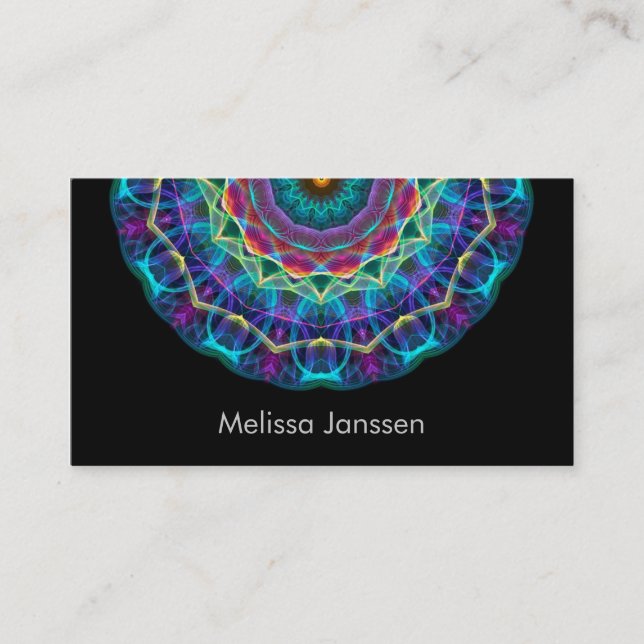 Carte De Visite Fleur pourpre - Mandala (Devant)