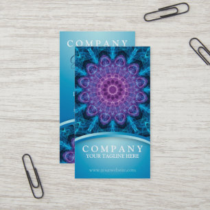 Carte De Visite Fleur pourpre spirituelle, mer de bleu