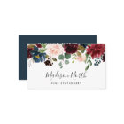 Fleur radieuse | Floral d'aquarelle marine et bour