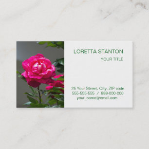 Carte De Visite Fleur rose