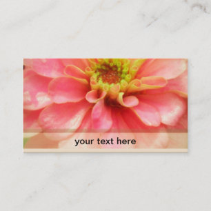 Carte De Visite Fleur rose molle de Zinnia