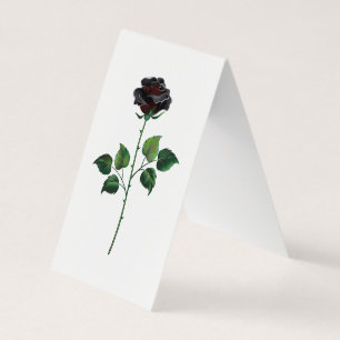 Carte De Visite Fleur rose noire