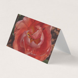 Carte De Visite fleur rouge