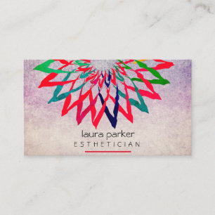 Carte De Visite Fleur Rouge Lotus Professeur de Yoga de beauté