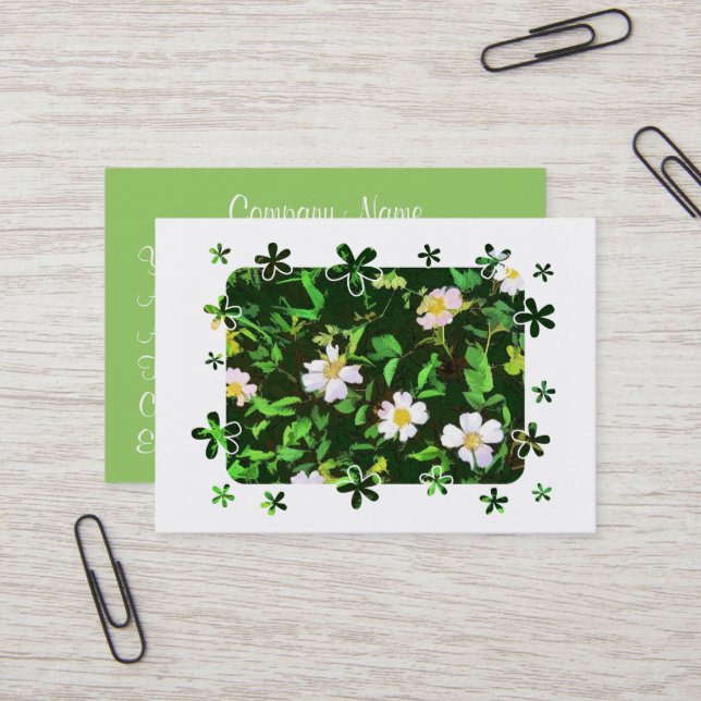 CARTE DE VISITE FLEUR SAUVAGE (Devant/Arrière en situation)