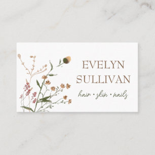 carte de visite fleur sauvage bouquet