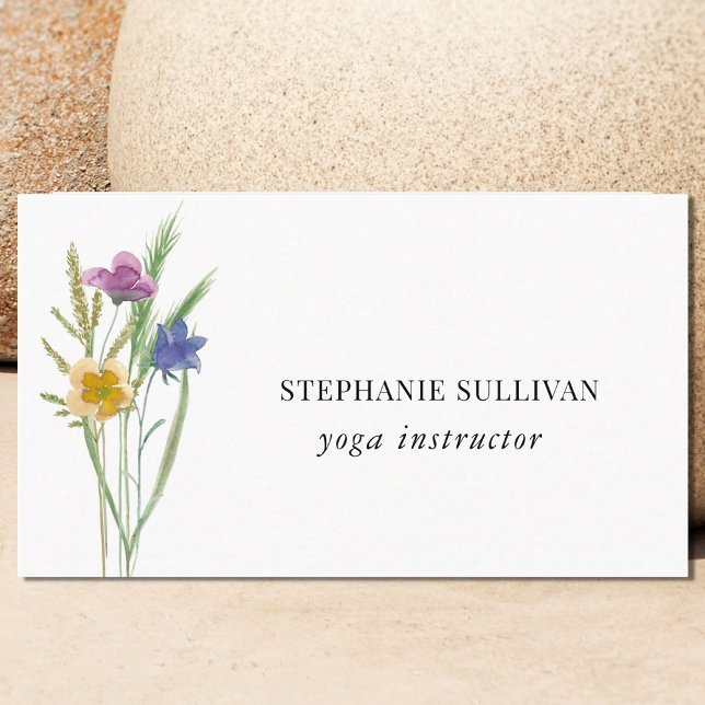 Carte de visite Fleur sauvage de l'instructeur de  (Créateur téléchargé)