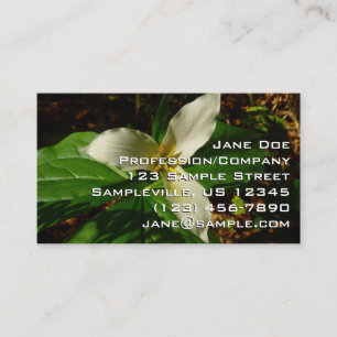 Carte De Visite Fleur sauvage de printemps blanc Trillium Flower