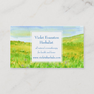 Carte De Visite Fleur sauvage d'herbe des Prairies Herbe Meadow