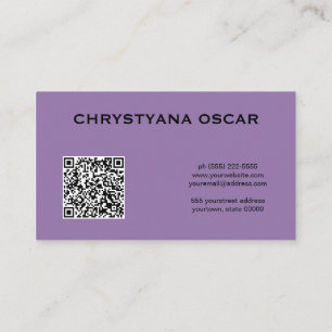 Carte De Visite Fleur simple Lilac