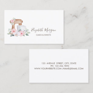 Carte De Visite Fleur simple mélangeuse Boulangerie simple