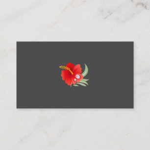 Carte De Visite Fleur tropicale (Gris d'argent glacé)