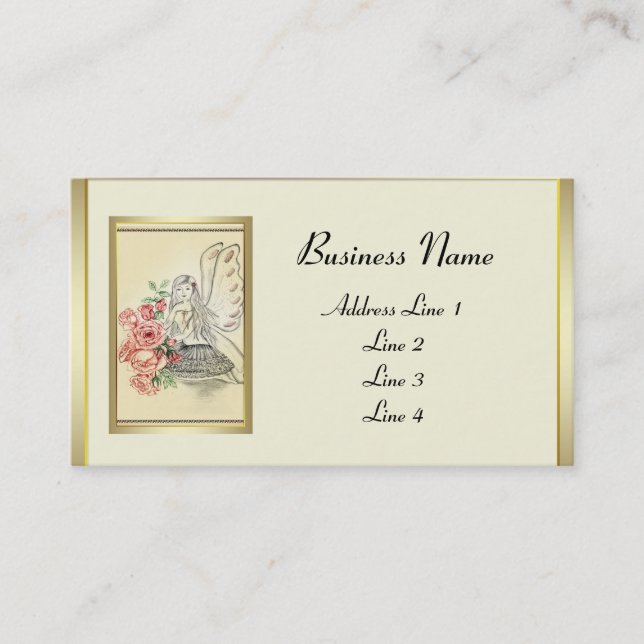 Carte De Visite Fleur vintage (Devant)
