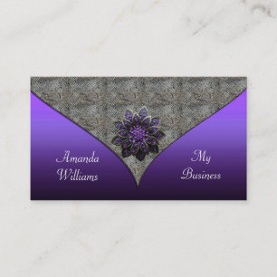 Carte de visite fleur violet Jewel  Impression ani