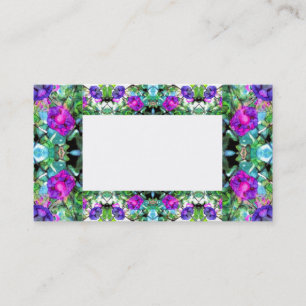 Carte de visite fleuri de gloires de matin