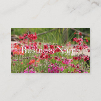 Carte de visite fleuri rose
