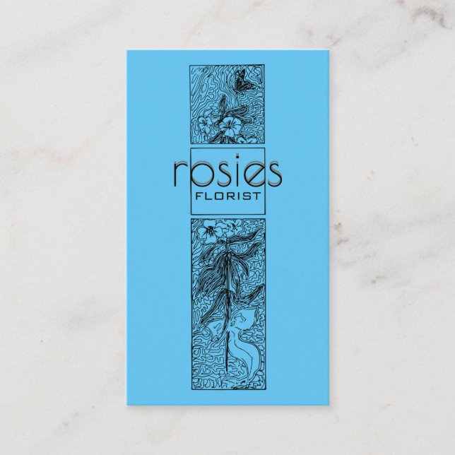 Carte de visite fleuriste (Devant)