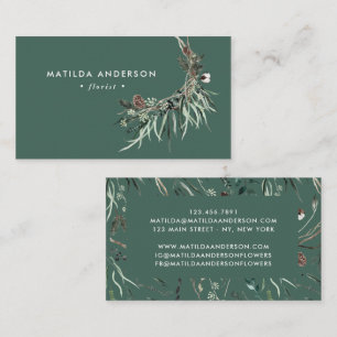 Carte De Visite Fleuriste d'aquarelle Muted élégant
