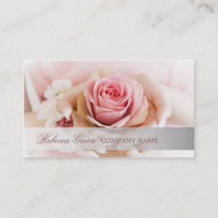 Carte De Visite fleuriste élégant de mariage de fleur de rose de