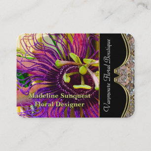 Carte De Visite Fleuriste élégant de professionnel de fleur de