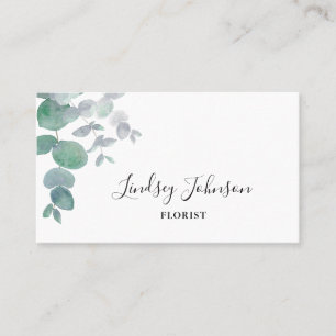 Carte De Visite Fleuriste Eucalyptus