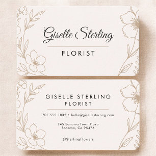 Carte De Visite Fleuriste Floral