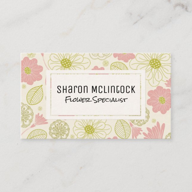Carte De Visite Fleuriste | Flower Shop (Devant)