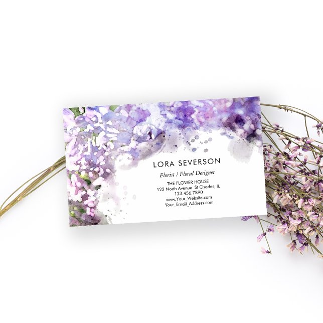 Carte De Visite Fleuriste Lilac Violet (Créateur téléchargé)