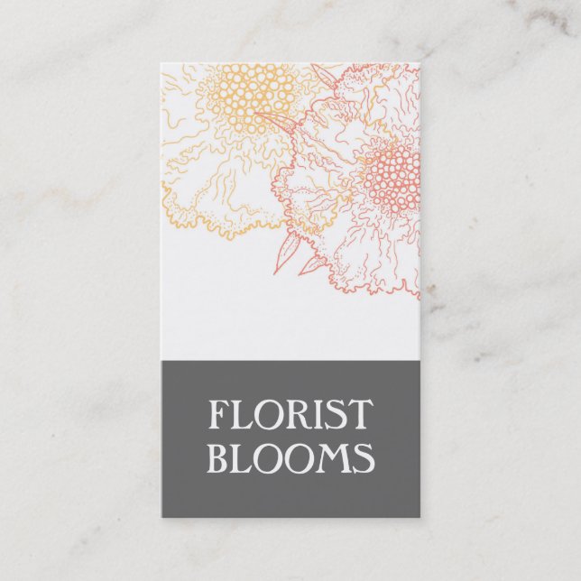 Carte de visite fleuriste moderne de Groupon (Devant)