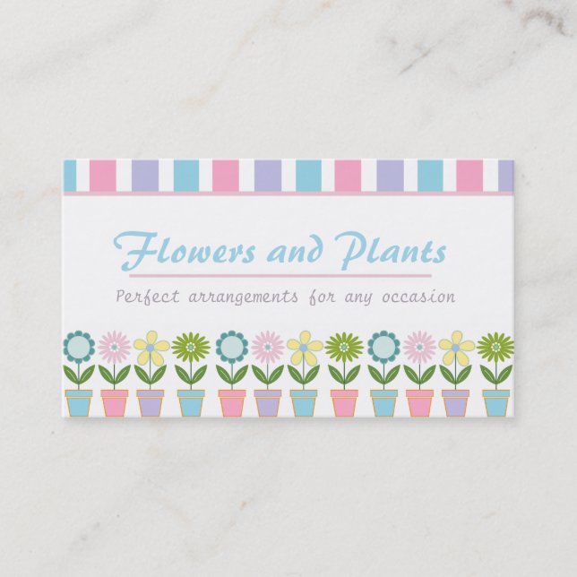 Carte De Visite Fleuriste Plante et fleuriste (Devant)