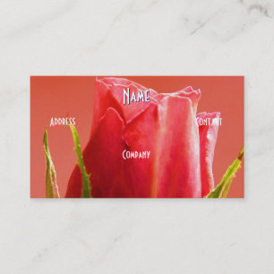 Carte De Visite Fleuriste - Rose rose