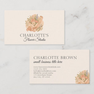 Carte De Visite Fleuristes Minimal Bloom Flower Shops