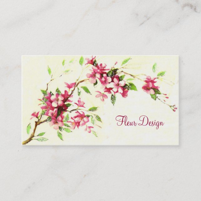 Carte De Visite Fleurs (Devant)