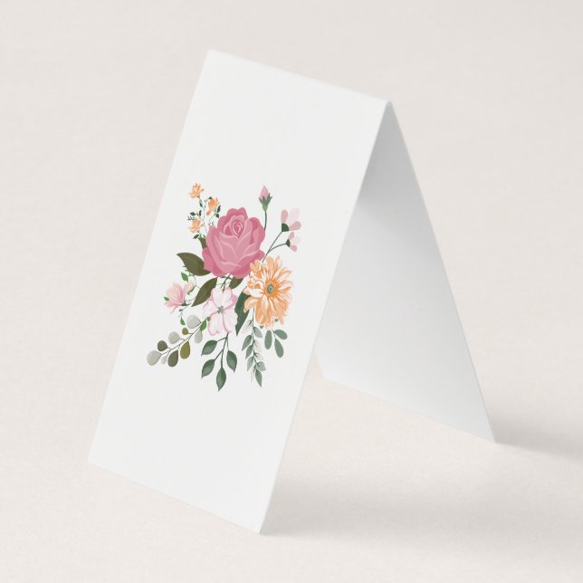 Carte De Visite Fleurs aquarelle (Dos)