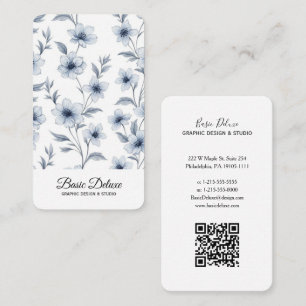 Carte de visite Fleurs Aquarelle Vintage