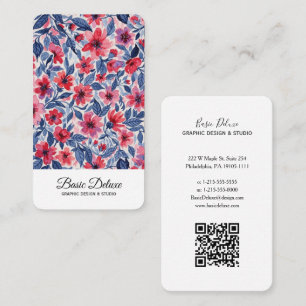 Carte de visite Fleurs Aquarelle Vintage
