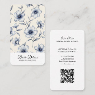 Carte de visite Fleurs Aquarelle Vintage