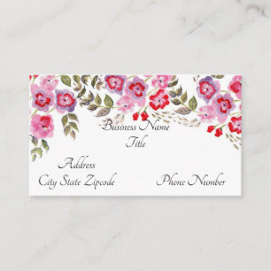 Carte De Visite Fleurs aquarelles
