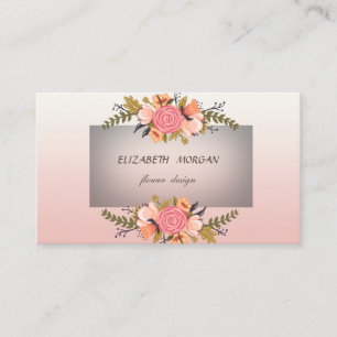 Carte De Visite Fleurs Aquarelles Modernes Élégantes