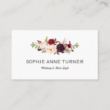 Fleurs Bourgognes Style maquillage professionnel