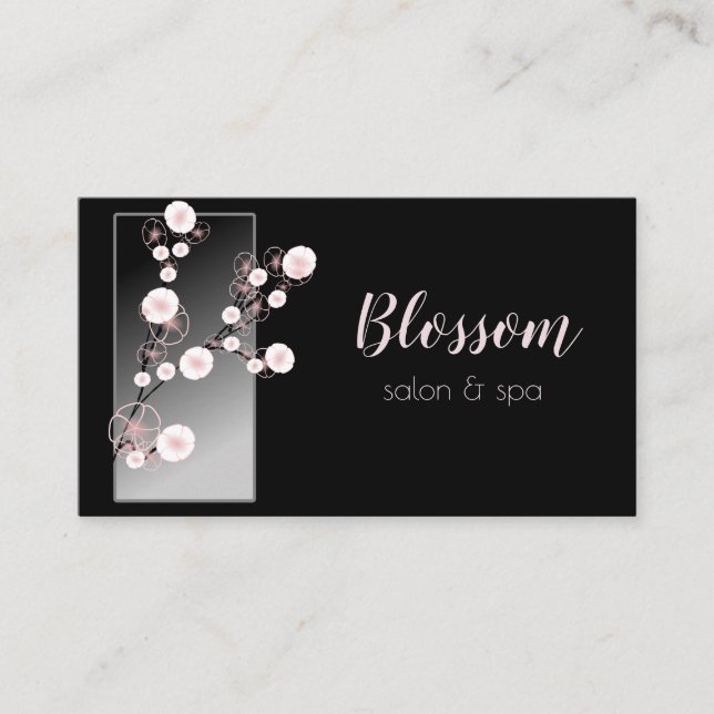Carte De Visite Fleurs cerises (Devant)