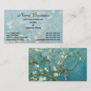 Carte De Visite Fleurs d'amandier de Van Gogh - Art Bleu Classique