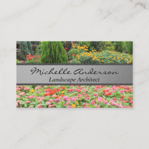 Carte De Visite Fleurs dans un jardin