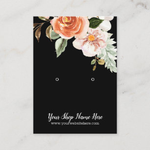 Carte De Visite Fleurs d'aquarelle sombres et impressionnantes