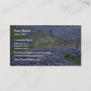 Carte De Visite Fleurs de bonnets bleus jaunes