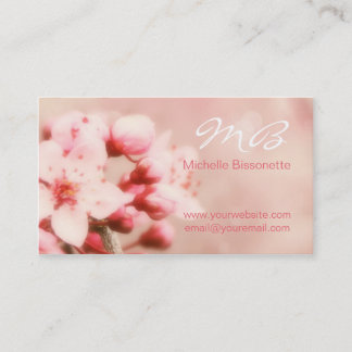 Carte De Visite Fleurs de cerisier assez roses
