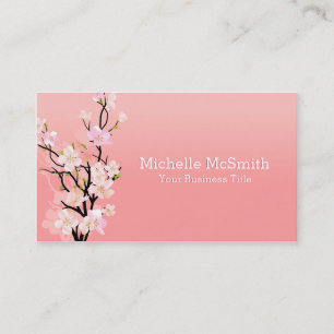 Carte De Visite Fleurs de cerisier de Sakura Kawaii