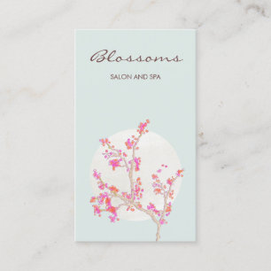 Carte De Visite Fleurs de cerisier rose Spa et salon floraux