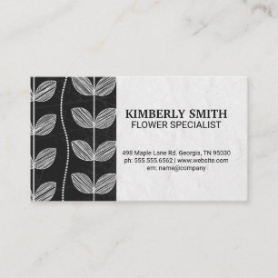 Carte De Visite Fleurs de craie illustratives